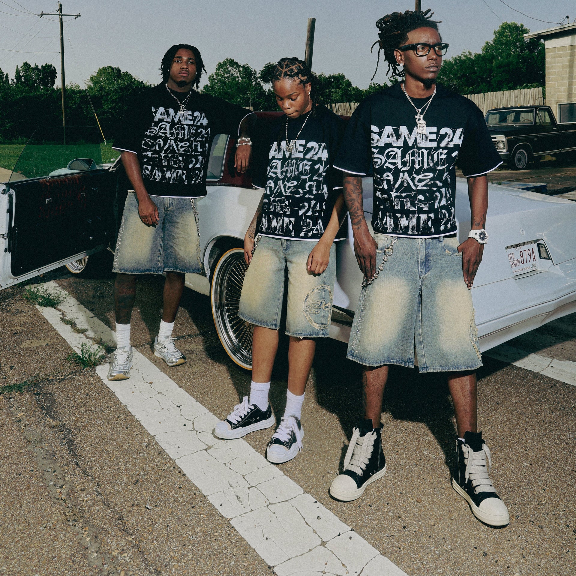 Same 24 Rhinestone Jorts