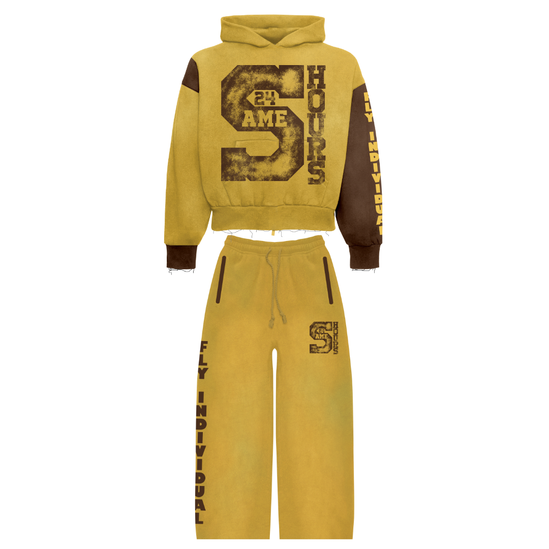 Yellow/Brown Travel Set Bundle