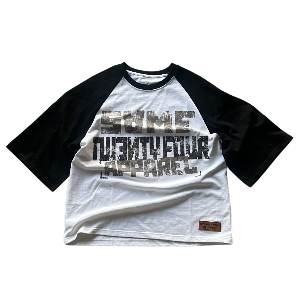 Baseball Tee Black/white