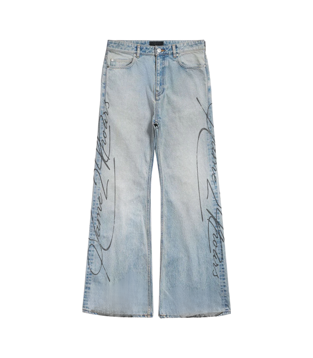 Cursive Denim (Light Wash)