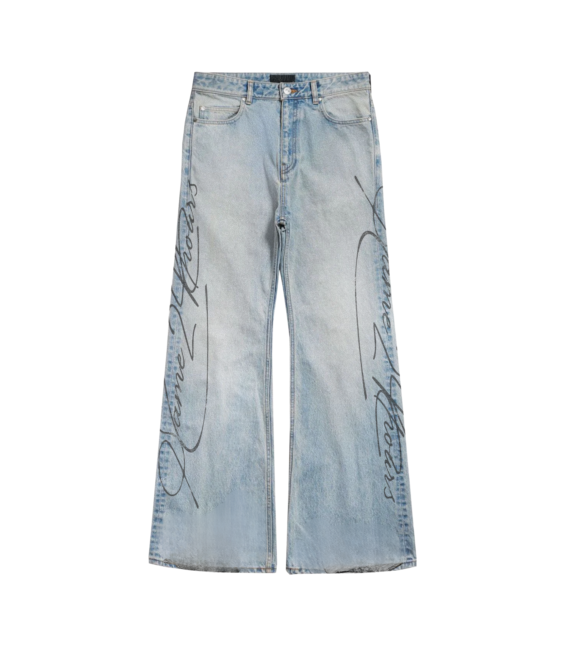 Cursive Denim (Light Wash)
