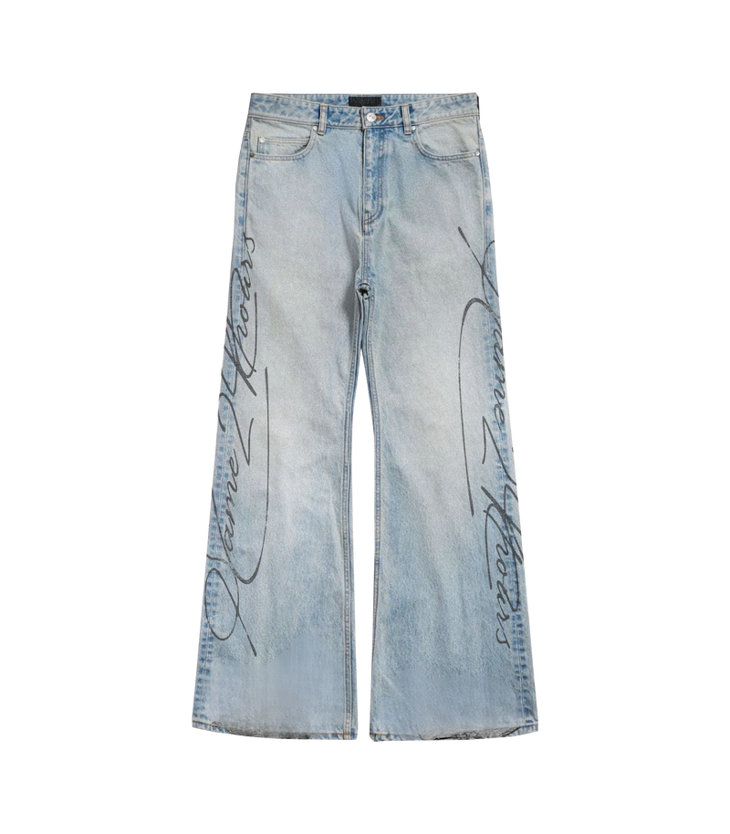 Cursive Denim (Light Wash)