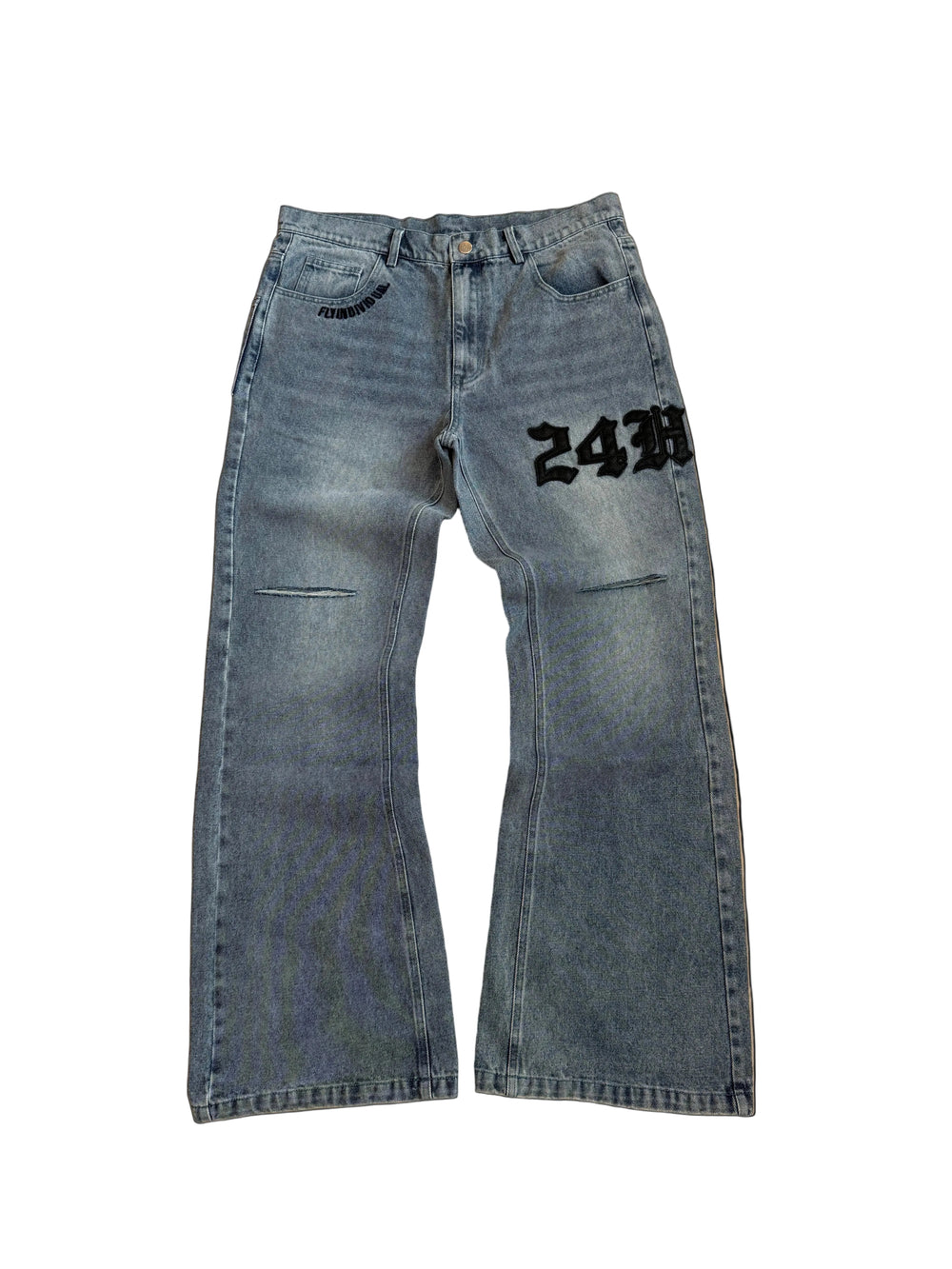 Leather Patch Jeans