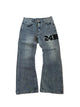 Leather Patch Jeans