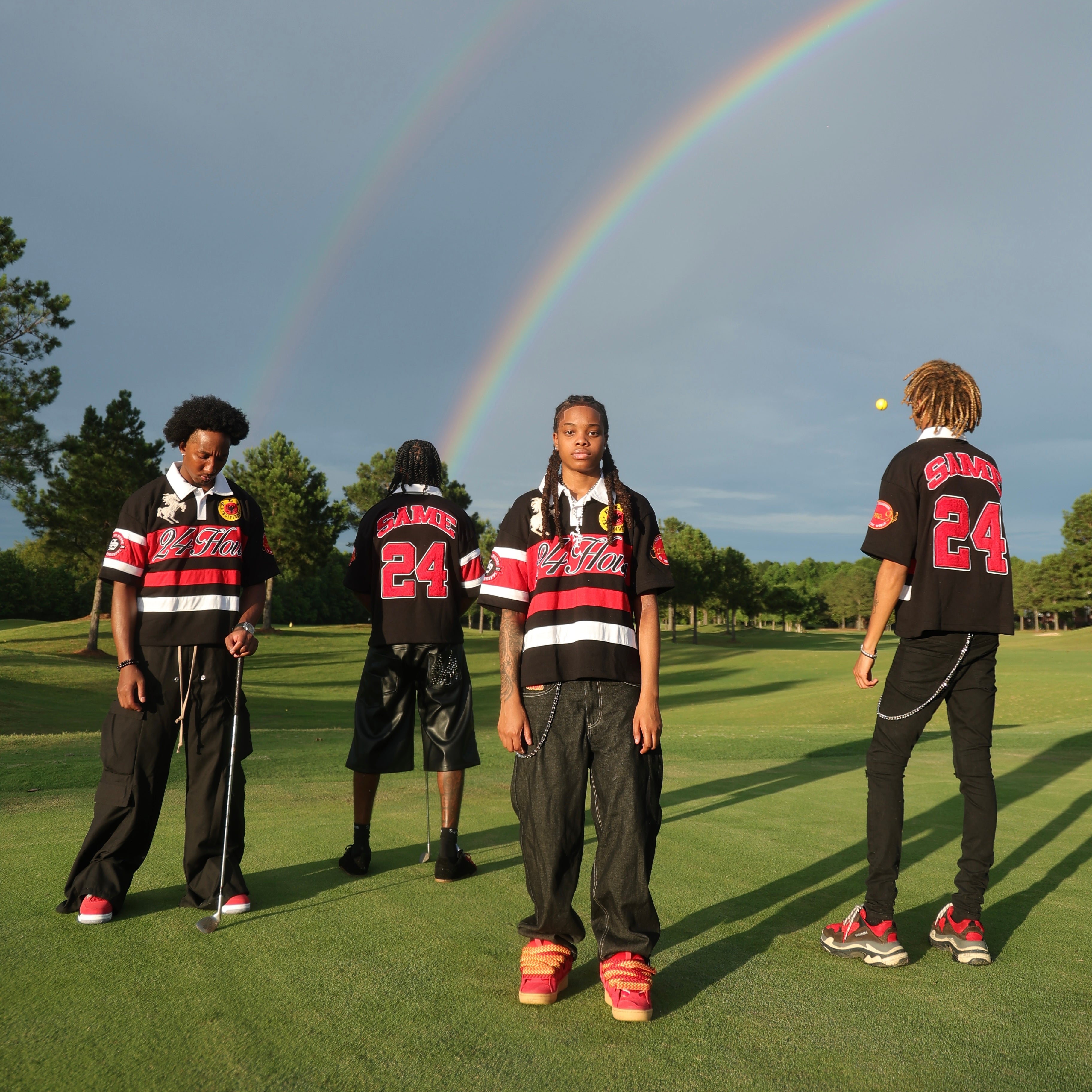 Black/Red 24Hours Polo