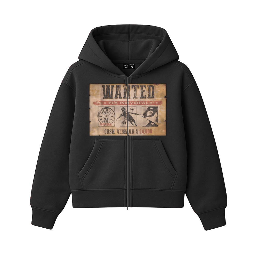 Most Wanted Zip-up Jacket Black