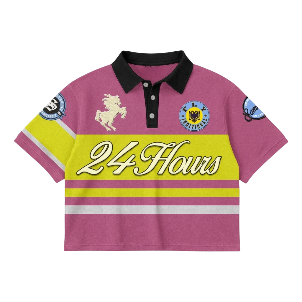 Pink/Yellow 24Hours Polo