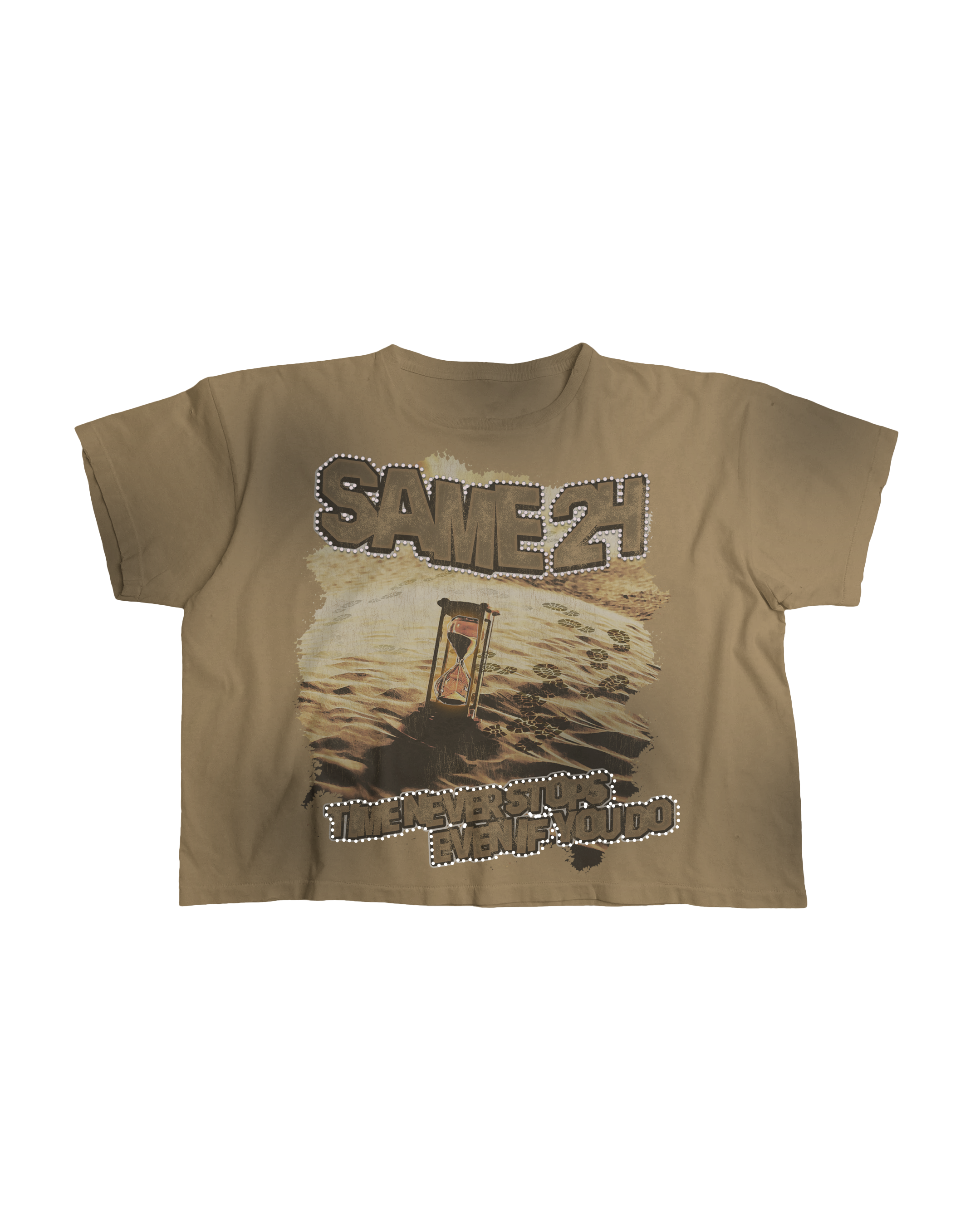 Same24 Rhinestone Tee "Brown"