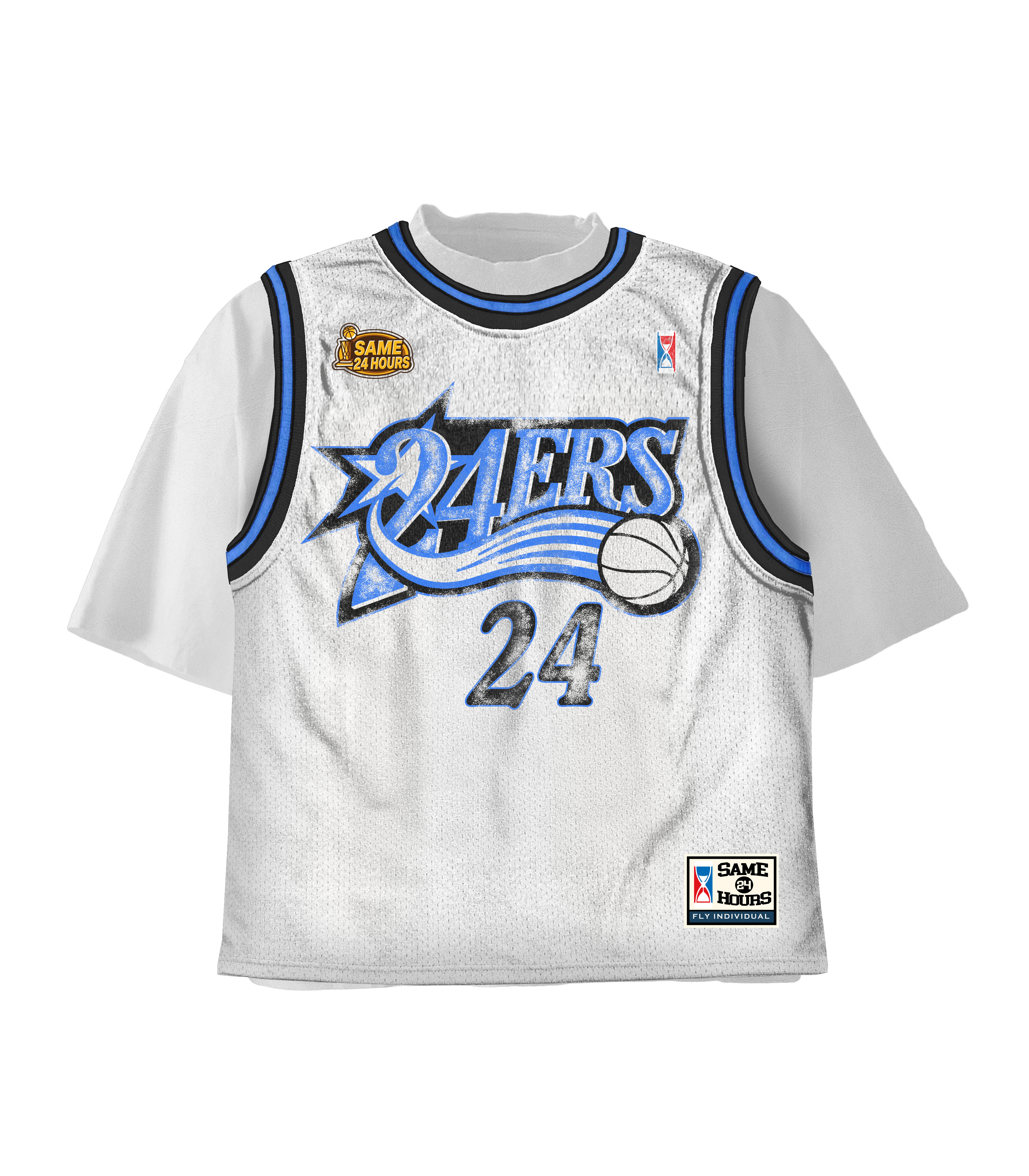 White/Blue 24ERS Jersey