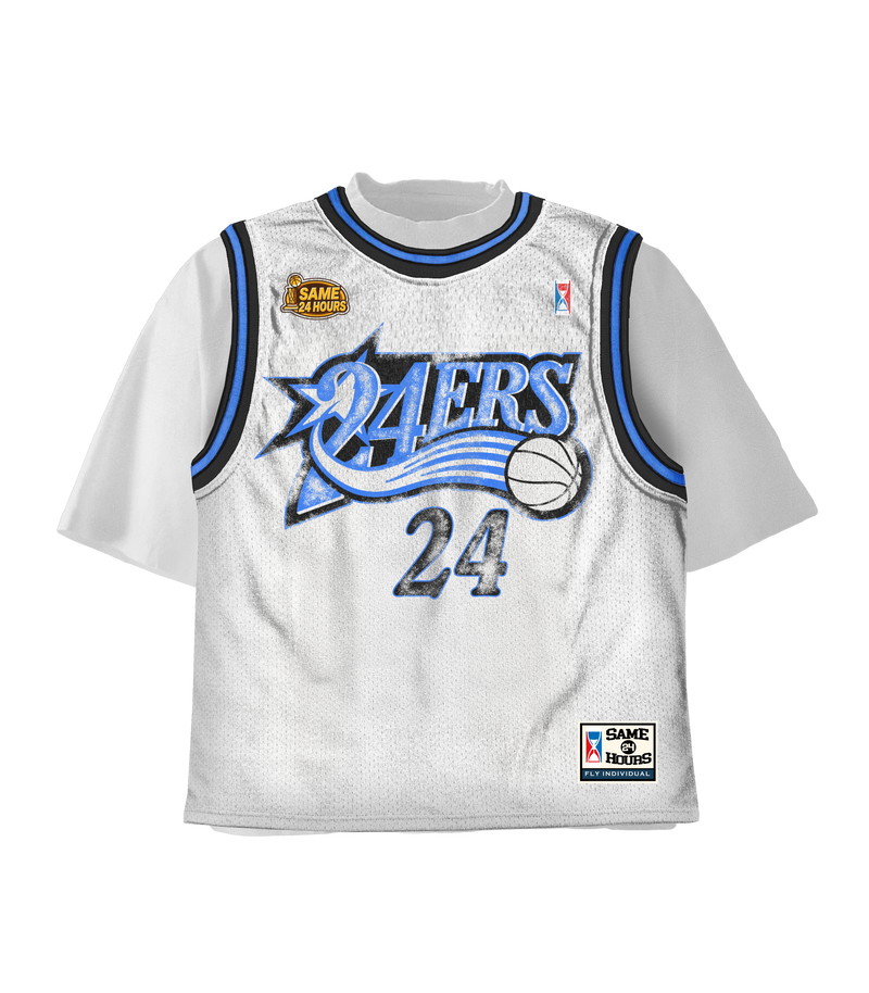 White/Blue 24ERS Jersey