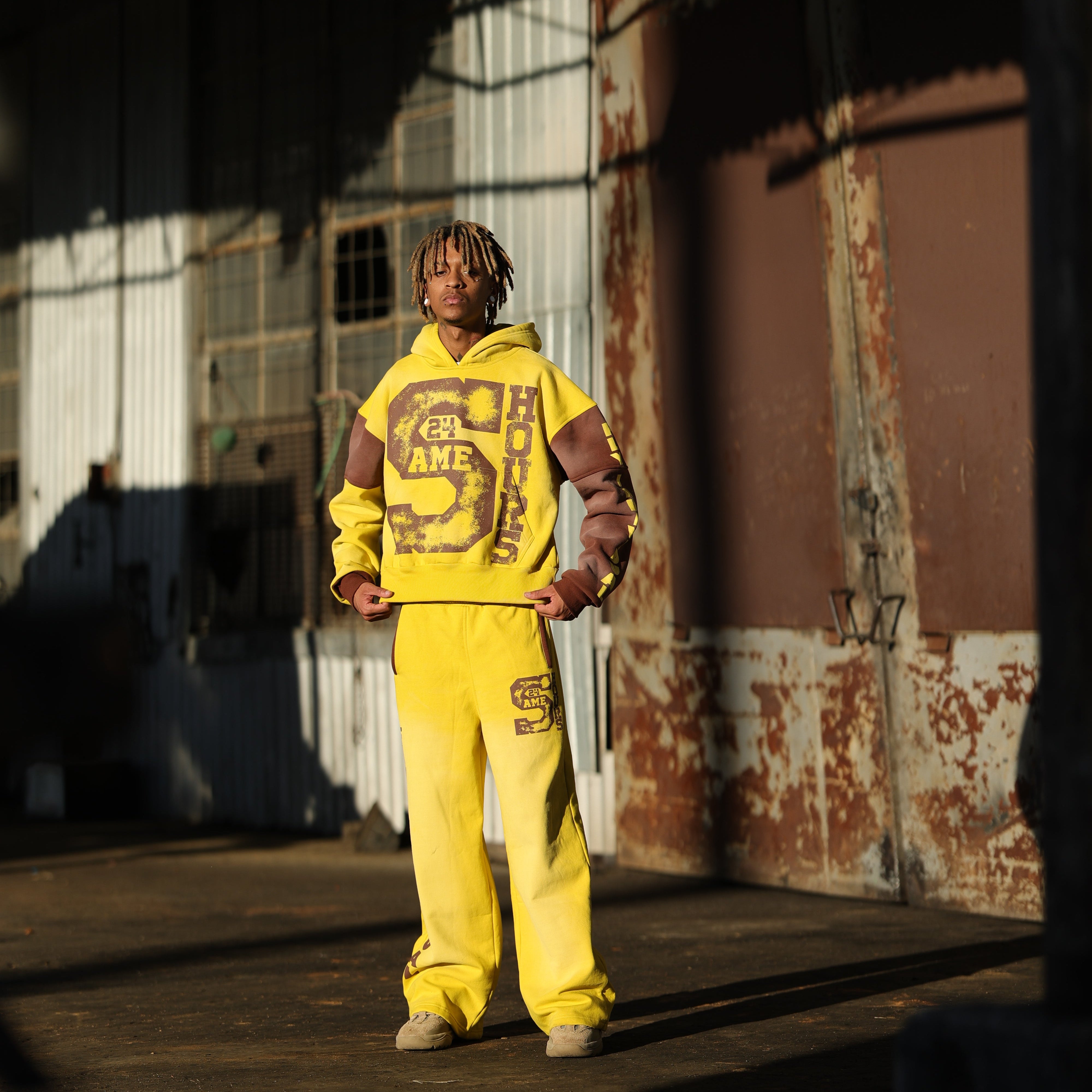 Yellow/Brown Travel Hoodie