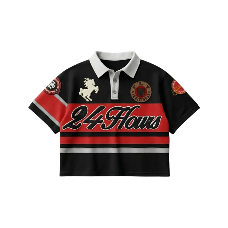Black/Red 24Hours Polo