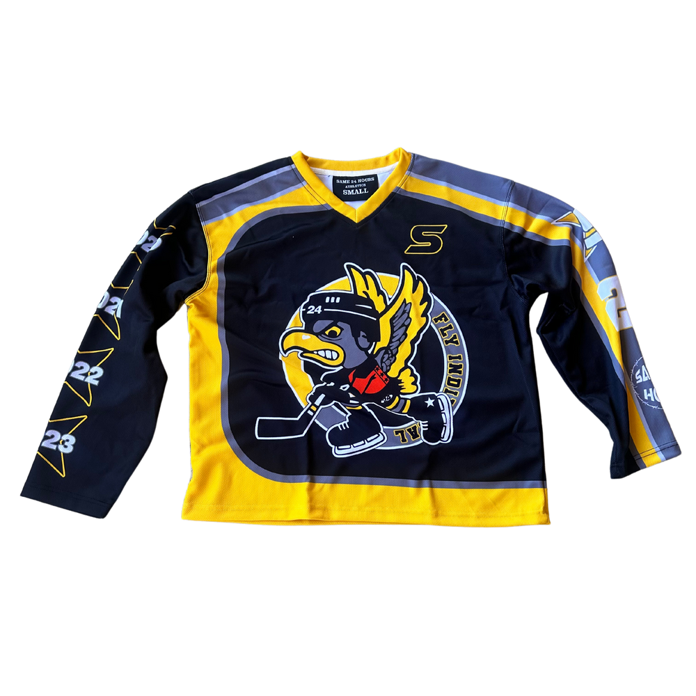 Hockey jersey Black, Yellow & Grey