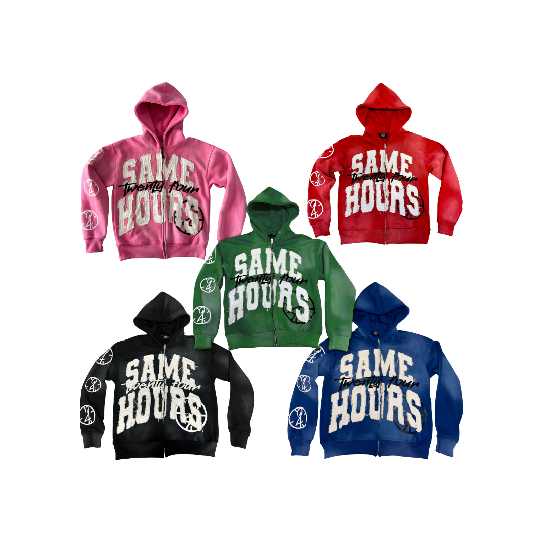 Distressed Zip Up Jackets