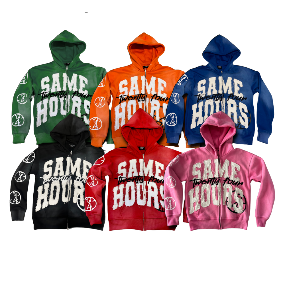 Distressed Zip Up Jackets