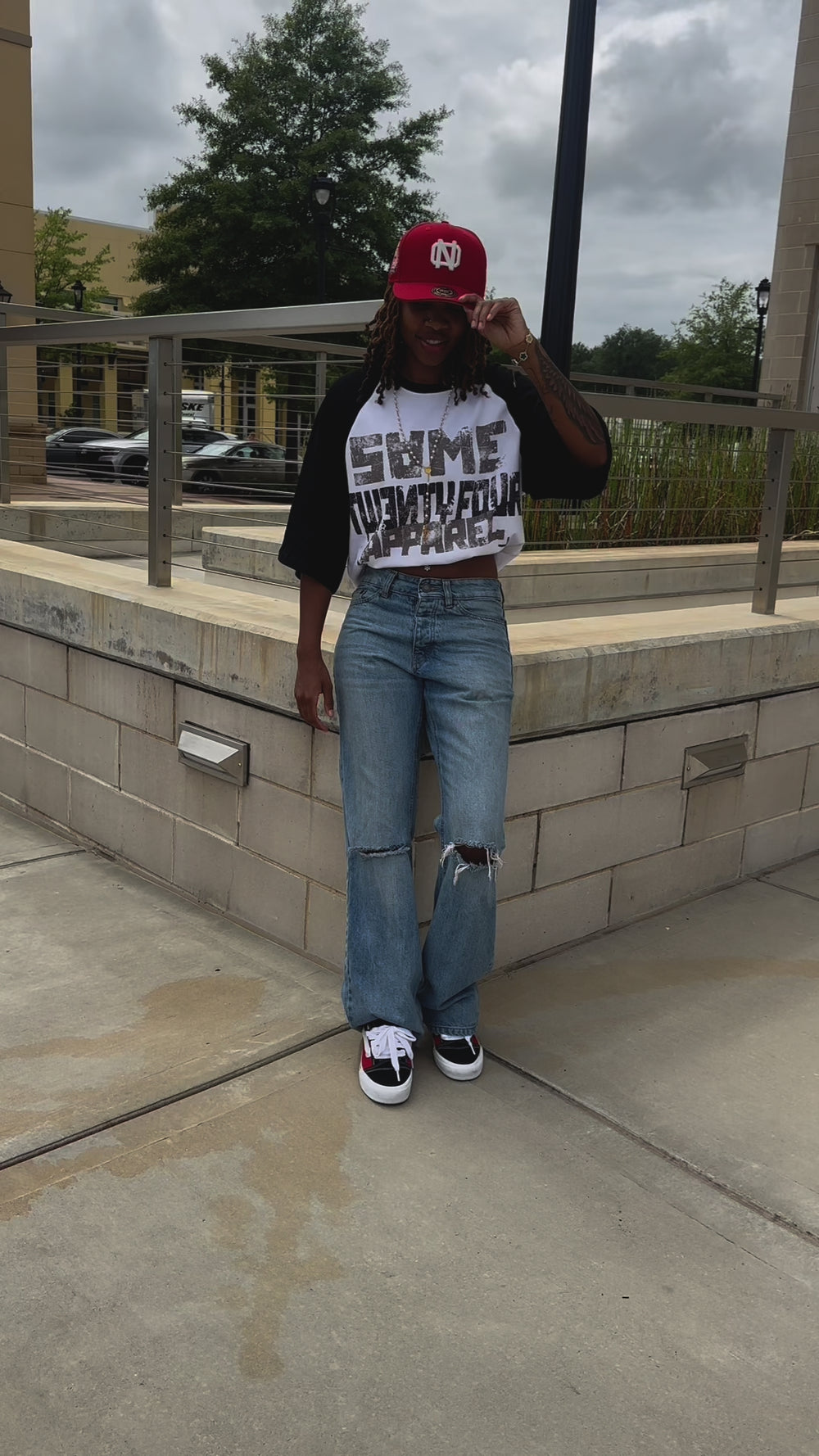 Baseball Tee Black/white