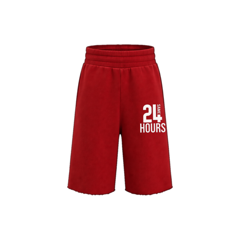 Same 24 Hours Sweat Shorts (Red)
