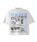 White/Blue Go Now Tee