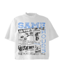 White/Blue Go Now Tee